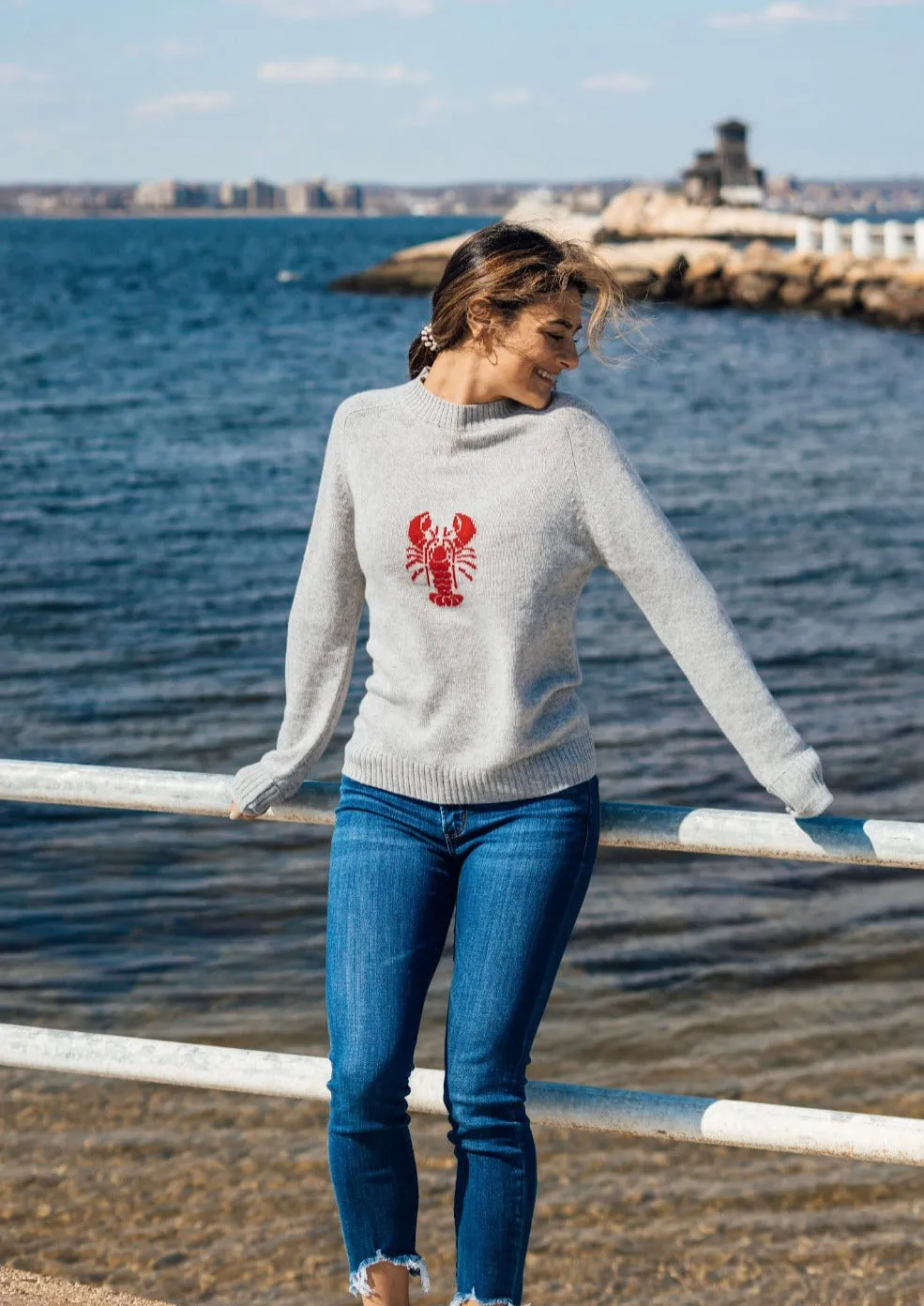 100% Cashmere LUX Lobster Sweater