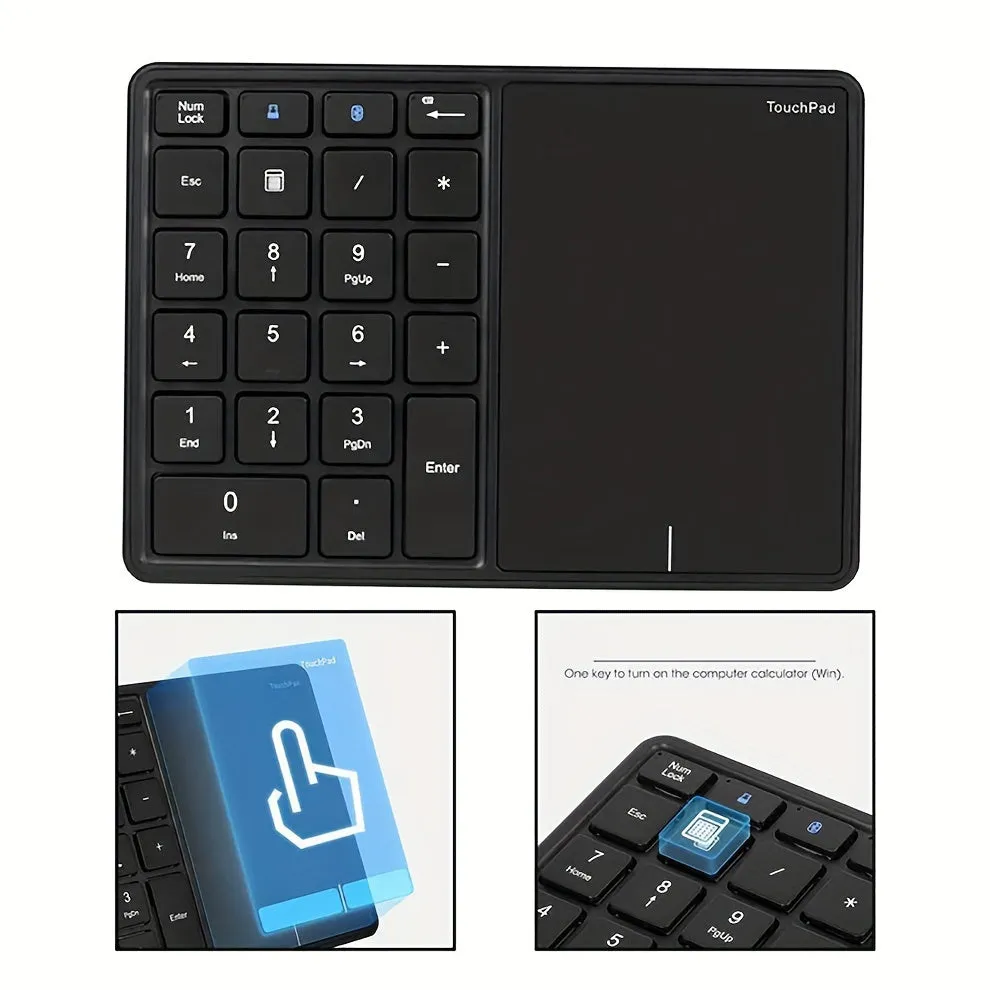 2.4G Wireless Numeric Keypad With Touchpad 22 Keys Wireless Digital Keyboard For Mac OS Accounting Windows IOS