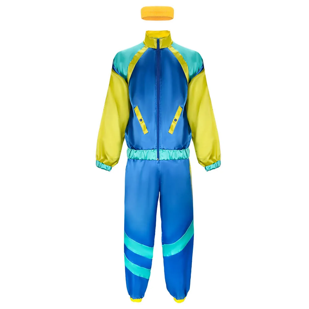 80s Shell Suit for Adults Tracksuit Retro Outfits Fancy Dress