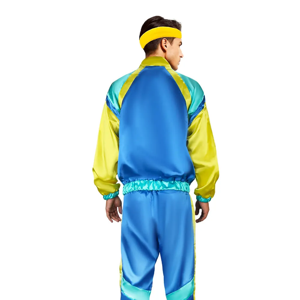 80s Shell Suit for Adults Tracksuit Retro Outfits Fancy Dress