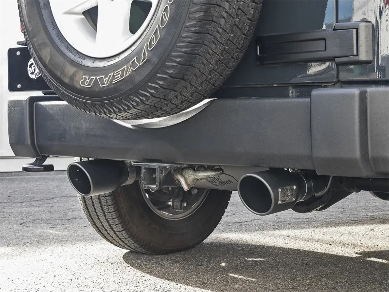 aFe Rebel Series 2.5in 409 SS Axle-Back Exhaust w/ Black Tips 2007  Jeep Wrangler (JK) V6 3.6L/3.8L