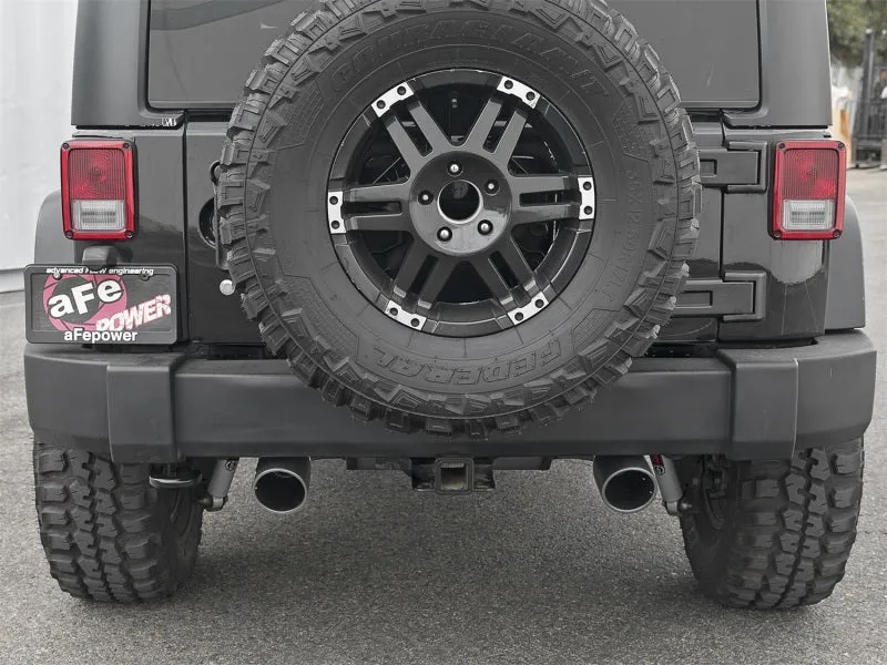 aFe Rebel Series 2.5in 409 SS Axle-Back Exhaust w/ Black Tips 2007  Jeep Wrangler (JK) V6 3.6L/3.8L