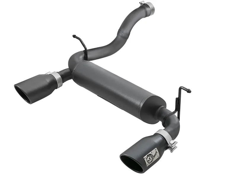 aFe Rebel Series 2.5in 409 SS Axle-Back Exhaust w/ Black Tips 2018  Jeep Wrangler (JL) V6 3.6L