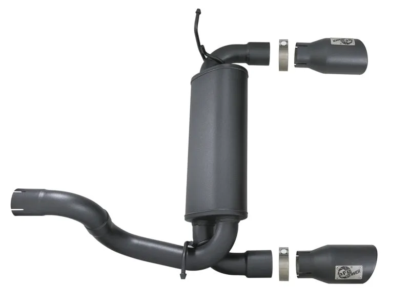 aFe Rebel Series 2.5in 409 SS Axle-Back Exhaust w/ Black Tips 2018  Jeep Wrangler (JL) V6 3.6L