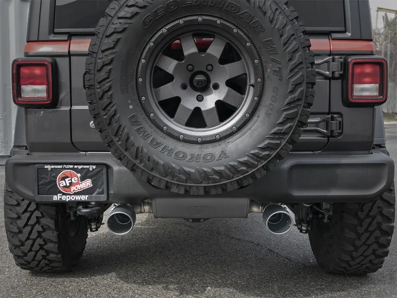 aFe Rebel Series 2.5in 409 SS Axle-Back Exhaust w/ Black Tips 2018  Jeep Wrangler (JL) V6 3.6L