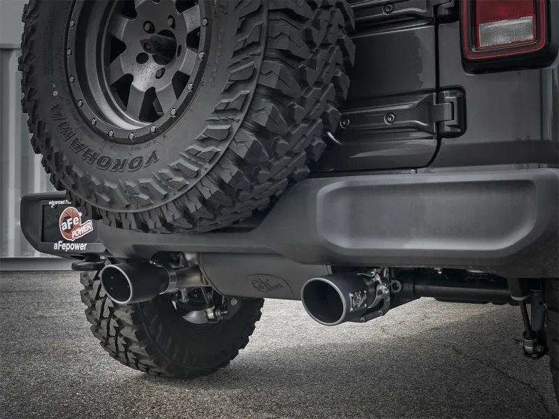 aFe Rebel Series 2.5in 409 SS Axle-Back Exhaust w/ Black Tips 2018  Jeep Wrangler (JL) V6 3.6L