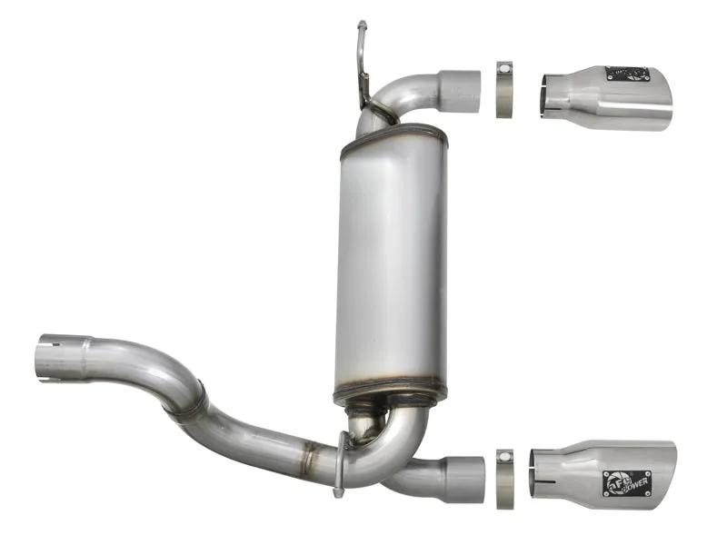 aFe Rebel Series 2.5in 409 SS Axle-Back Exhaust w/ Polished Tips 2018  Jeep Wrangler (JL) V6 3.6L