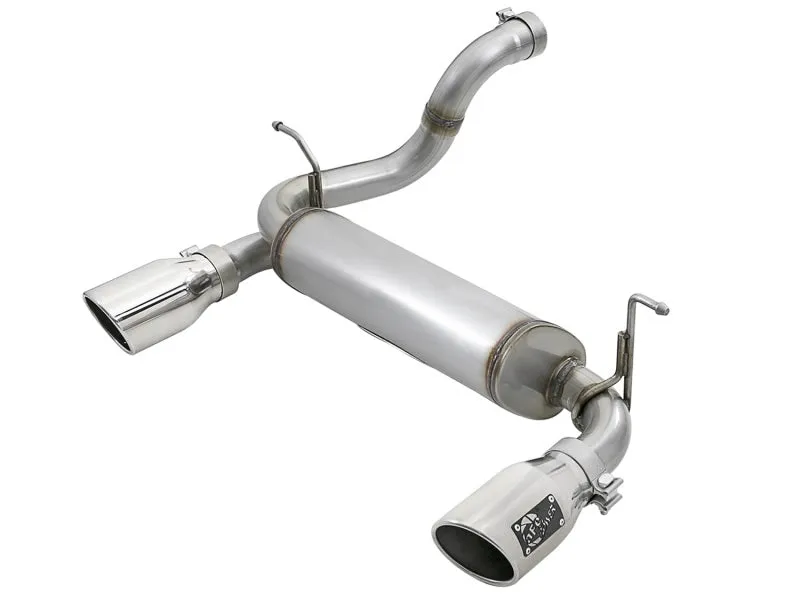 aFe Rebel Series 2.5in 409 SS Axle-Back Exhaust w/ Polished Tips 2018  Jeep Wrangler (JL) V6 3.6L