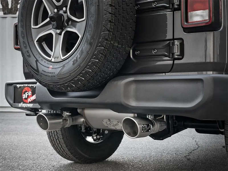 aFe Rebel Series 2.5in 409 SS Axle-Back Exhaust w/ Polished Tips 2018  Jeep Wrangler (JL) V6 3.6L