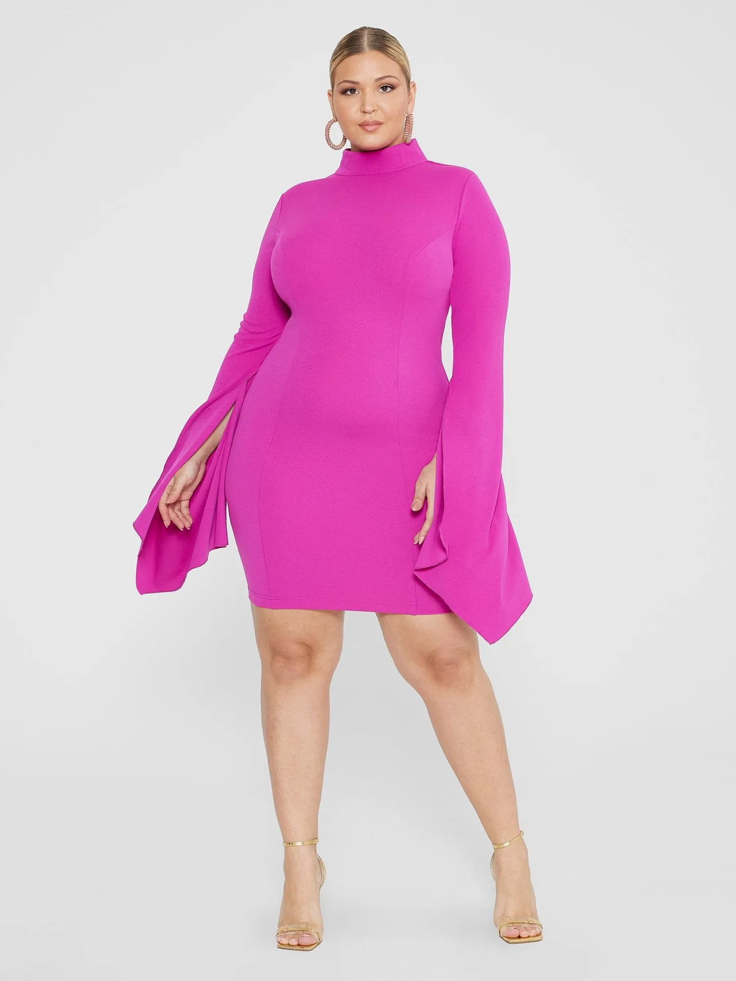 Andelina Dramatic Sleeves Bodycon Dress