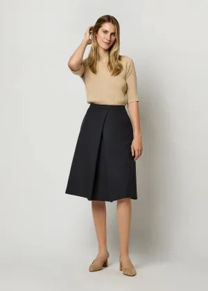 ANN MASHBURN Preston Skirt - Ink Tropical Wool