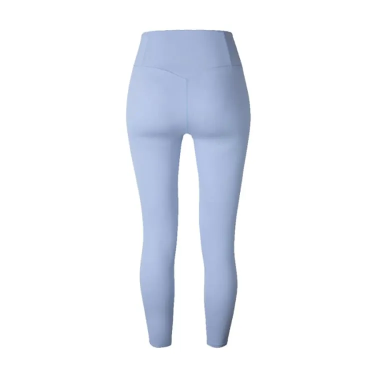 Barrel Fit Womens Plain 8.5" Leggings-ZEN BLUE