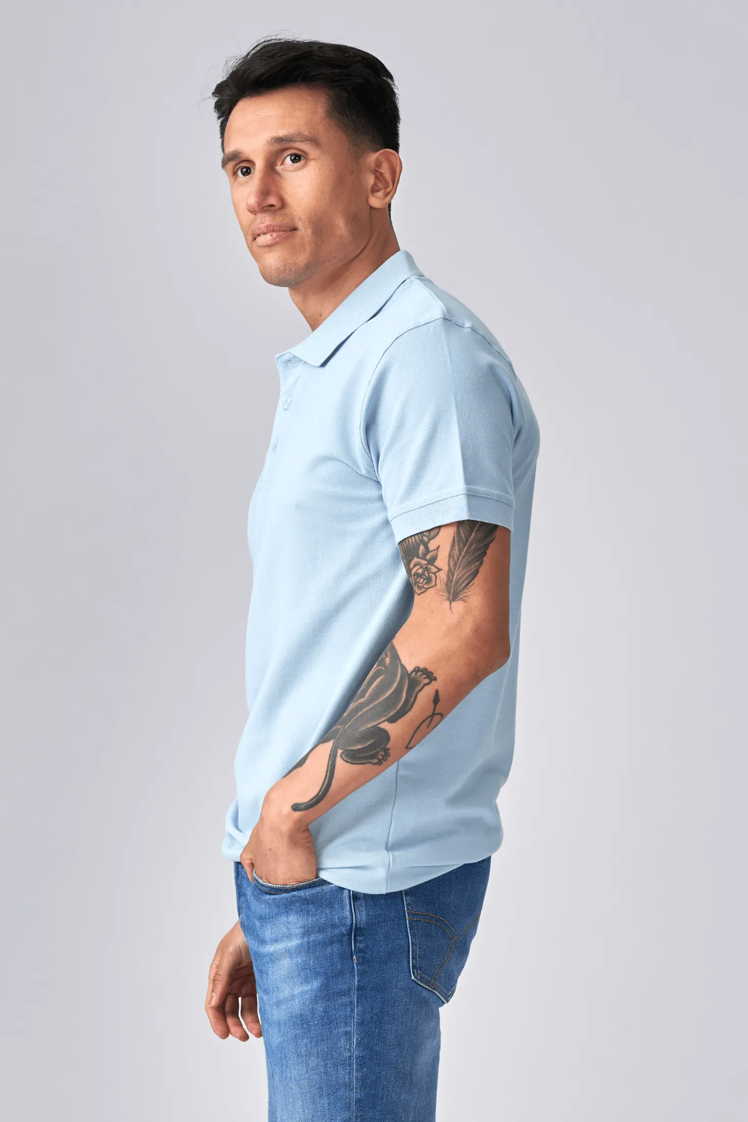 Basic Polo - Light blue