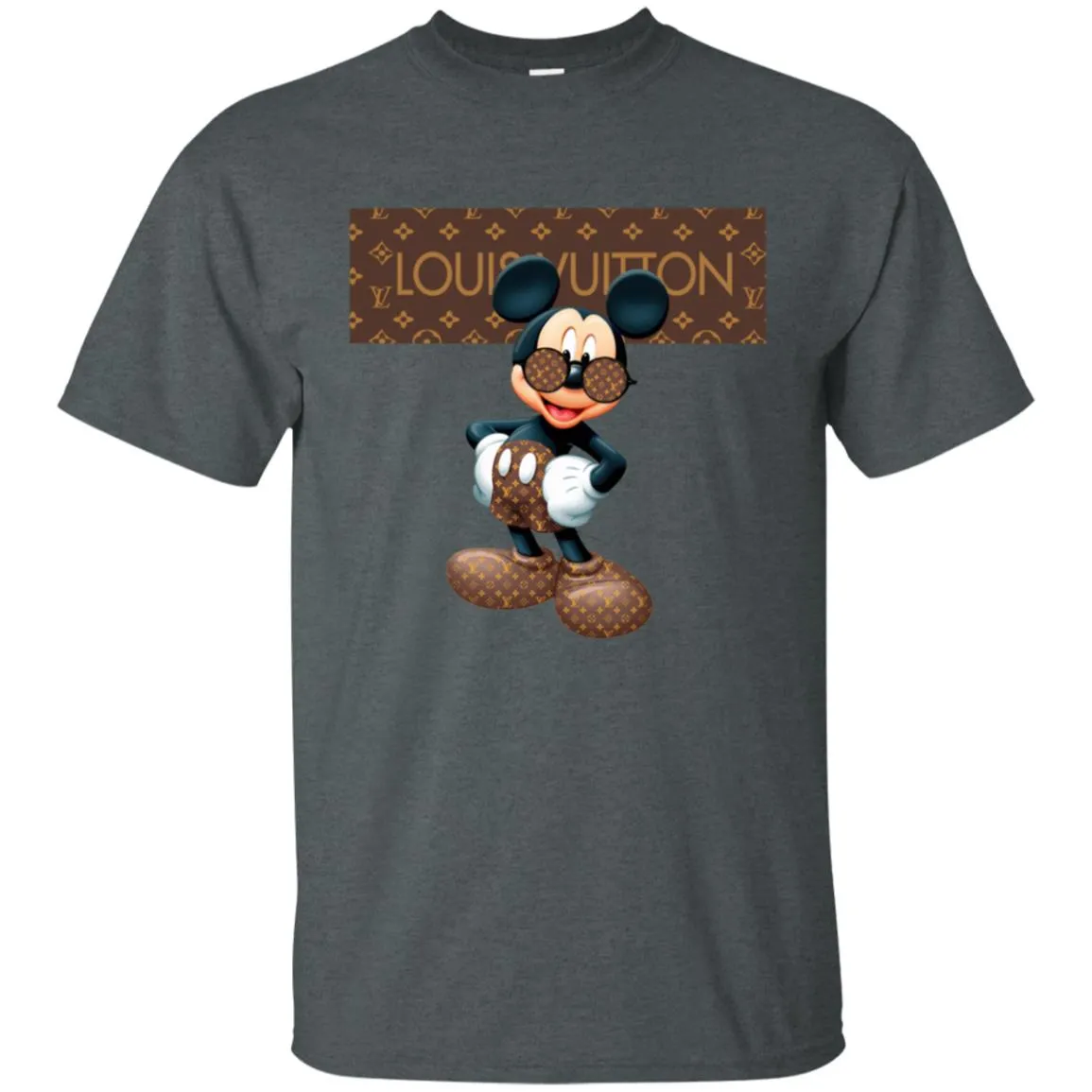 Best Louis Vuitton Mickey Mouse Shirt Men Cotton T-Shirt