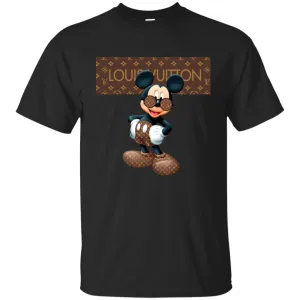 Best Louis Vuitton Mickey Mouse Shirt Men Cotton T-Shirt