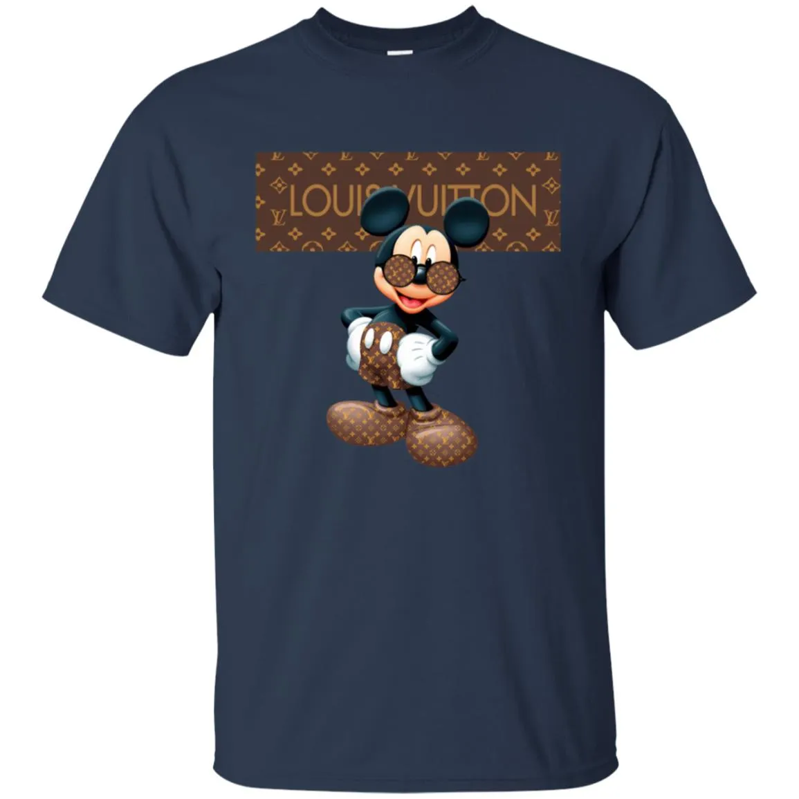 Best Louis Vuitton Mickey Mouse Shirt Men Cotton T-Shirt