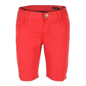 BOYS BASIC 5 POCKETS  RED TWILL SHORTS