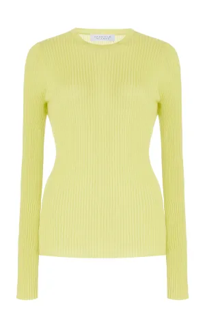 Browning Knit Sweater in Lime Adamite Cashmere Silk