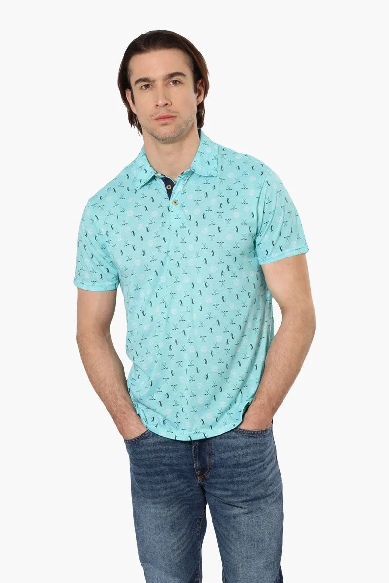 Canada Weather Gear Golf Pattern Polo Shirt - Blue