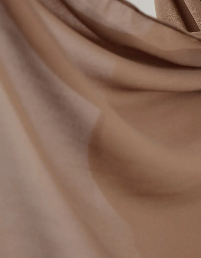 Chiffon Shawl - Shades of Light Brown