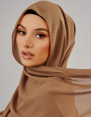 Chiffon Shawl - Shades of Light Brown