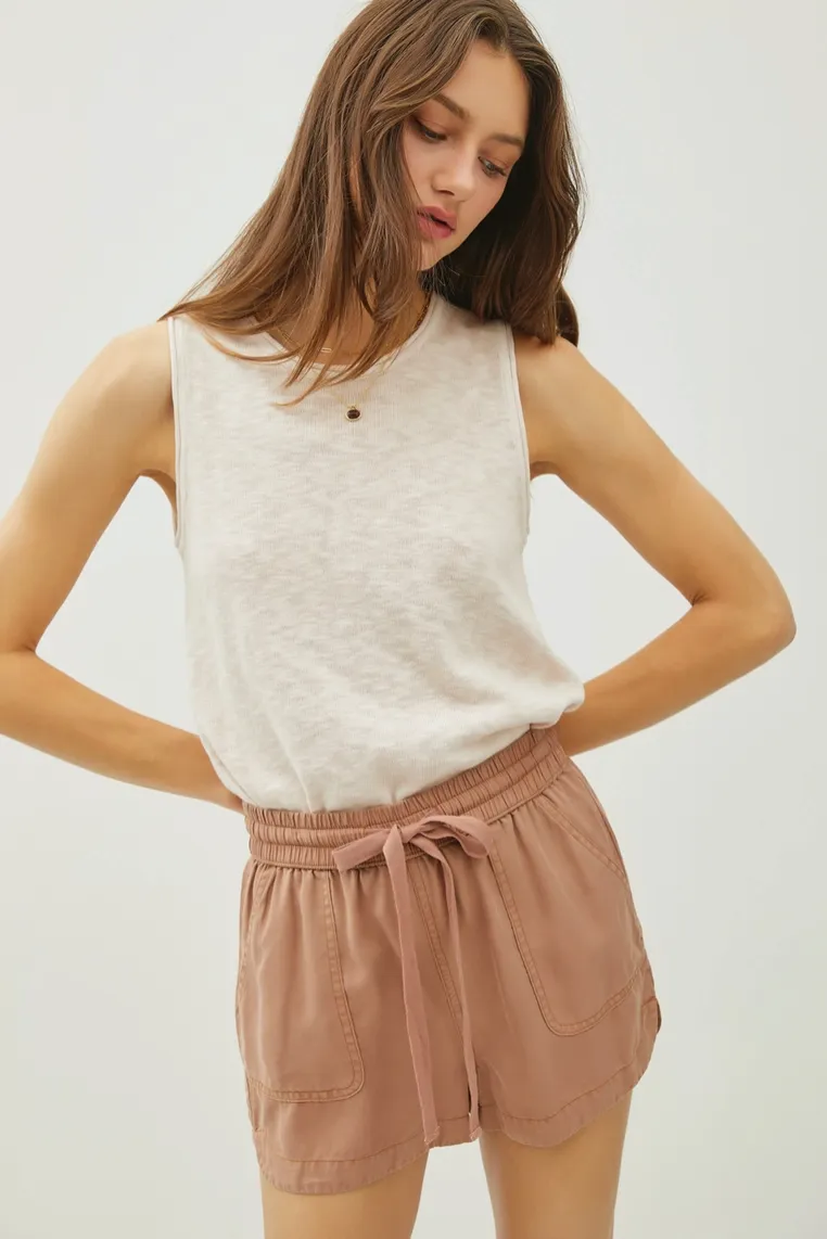 Clay Tencel Runner Shorts