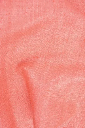 Coral Silk Linen (Matka) Fabric