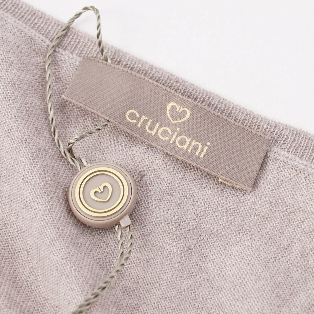 Cruciani Beige Wool-Silk-Cashmere Sweater