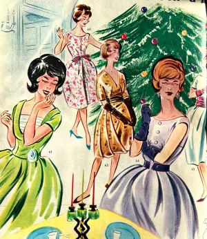 December 1960 French Reflets de Paris with Christmas Crafts and Dress Pattern