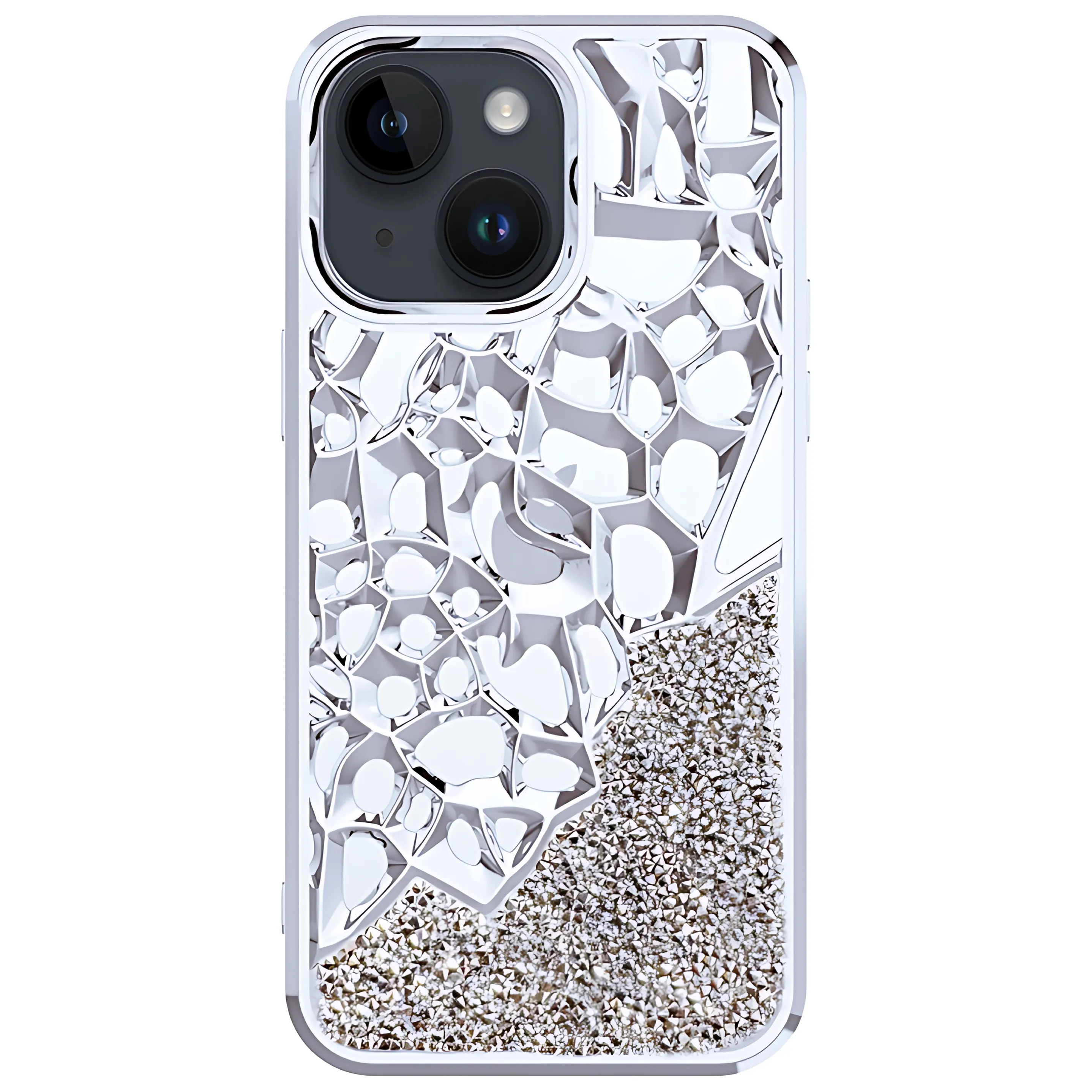 Diamond Hollow Style & Heat Dissipation Electroplated TPU Case