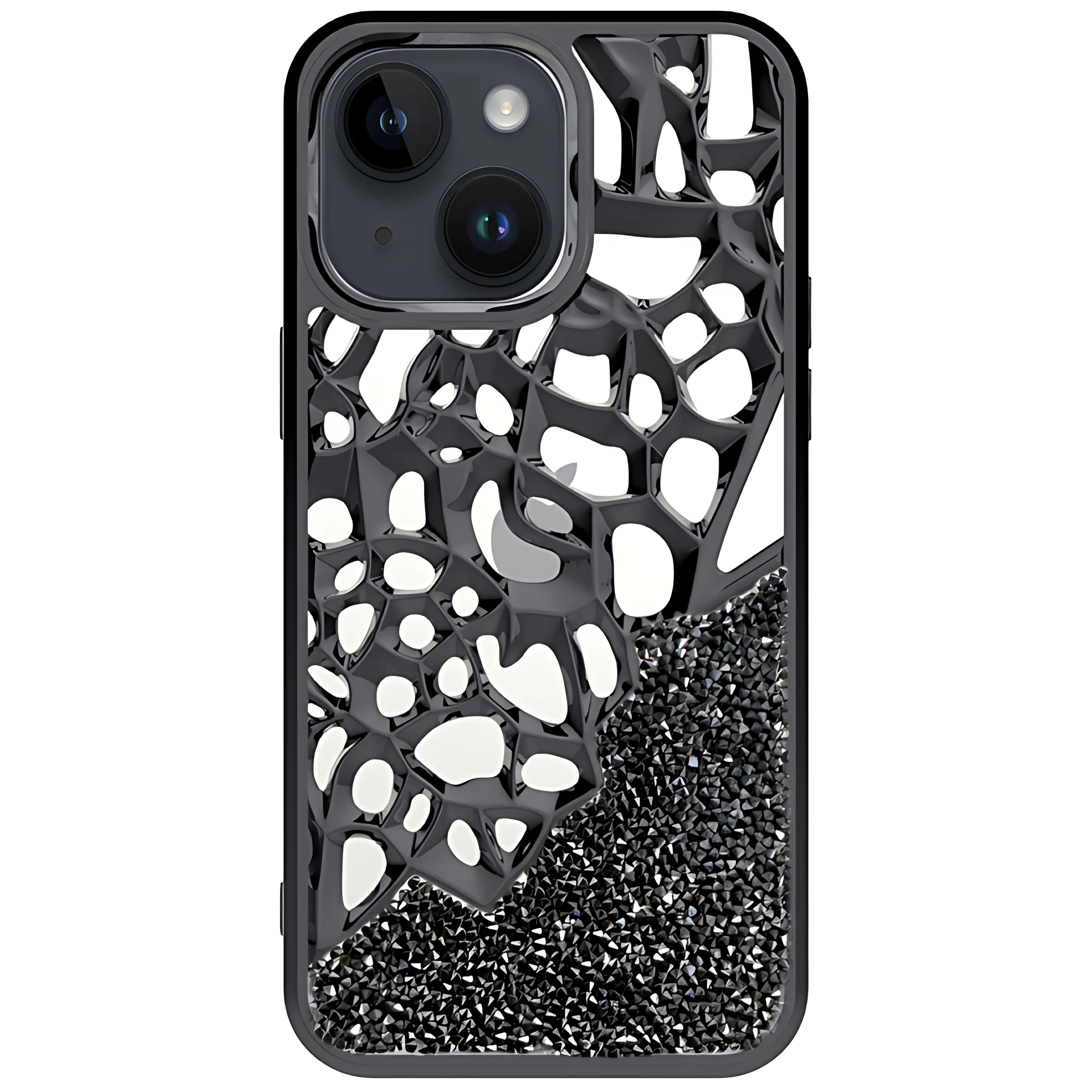 Diamond Hollow Style & Heat Dissipation Electroplated TPU Case