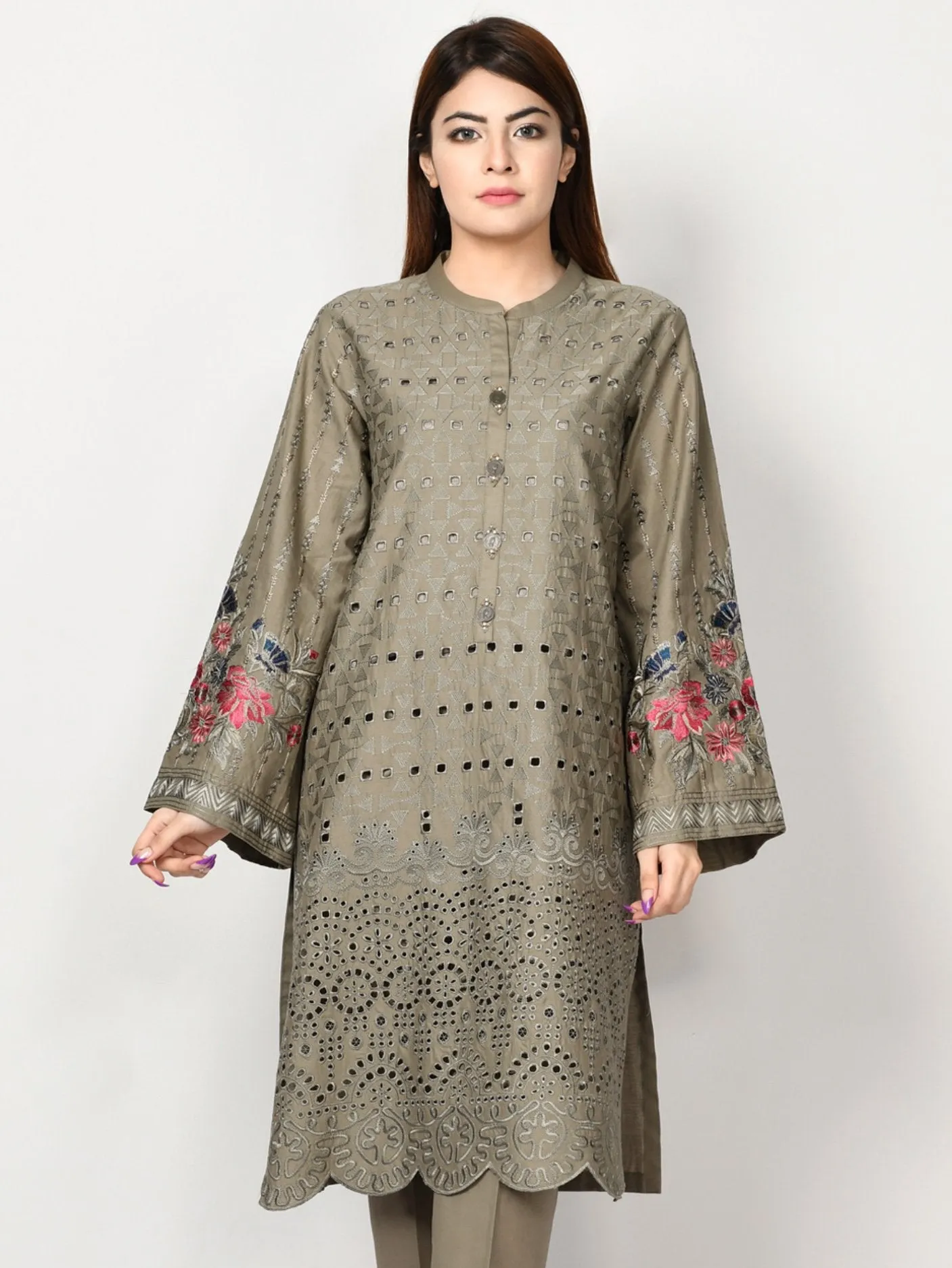 Embroidered Winter Cotton Suit