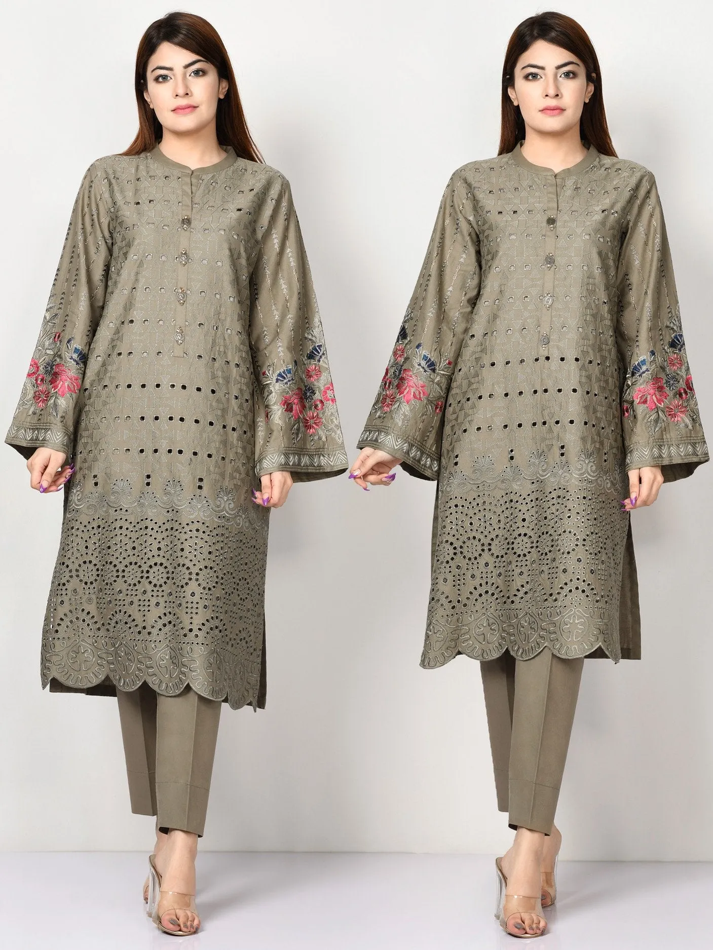 Embroidered Winter Cotton Suit