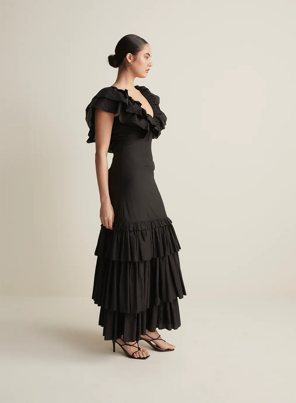 Essie Silk Cotton Maxi Dress | Black