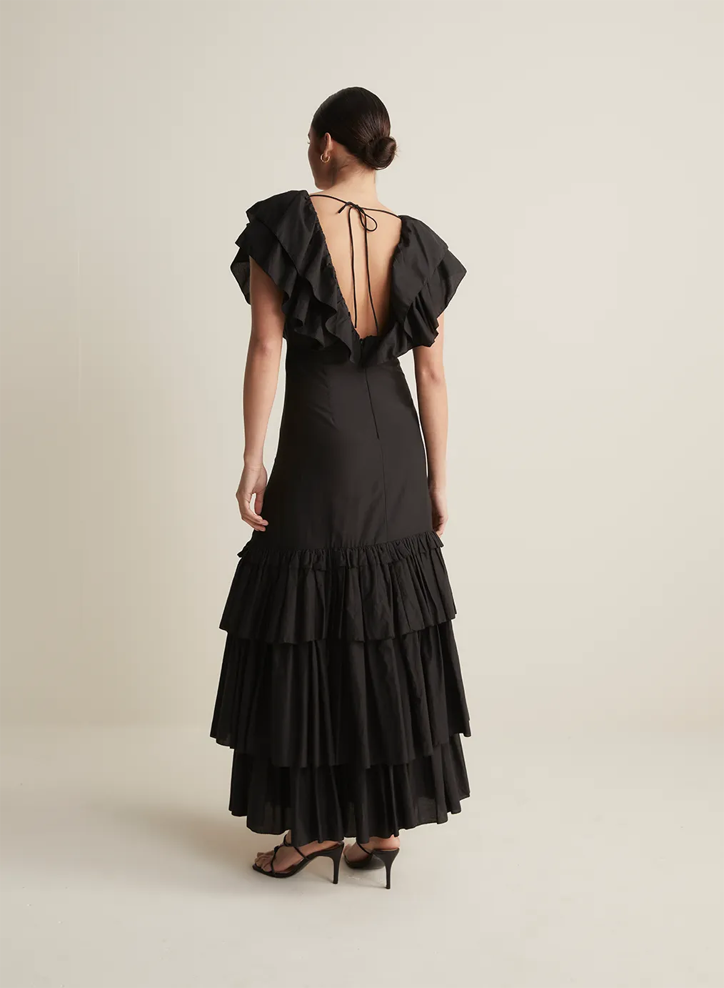 Essie Silk Cotton Maxi Dress | Black