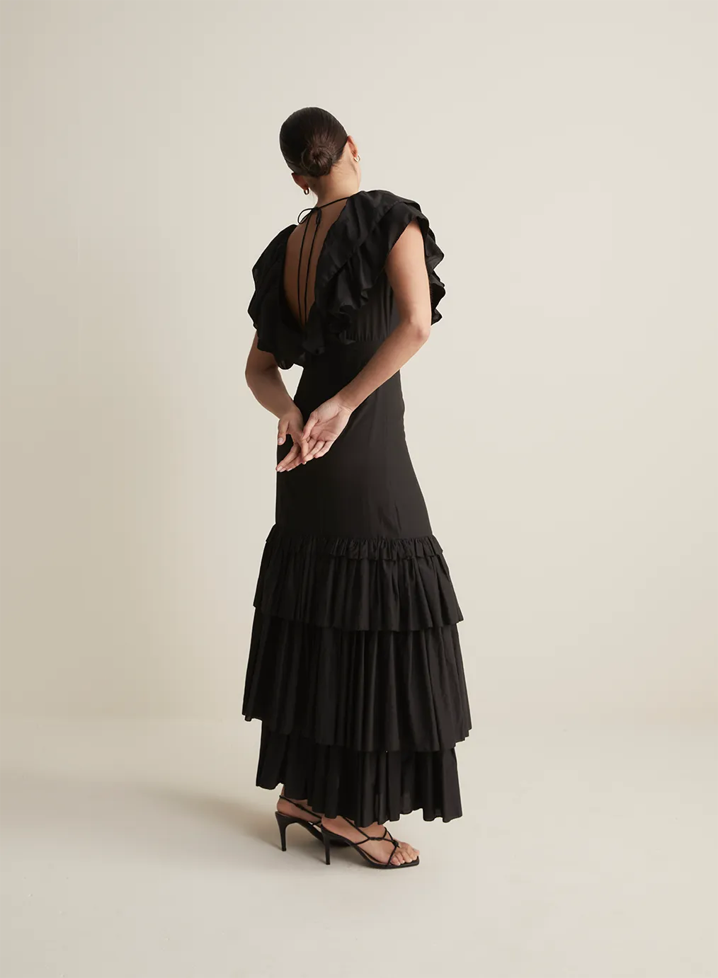 Essie Silk Cotton Maxi Dress | Black