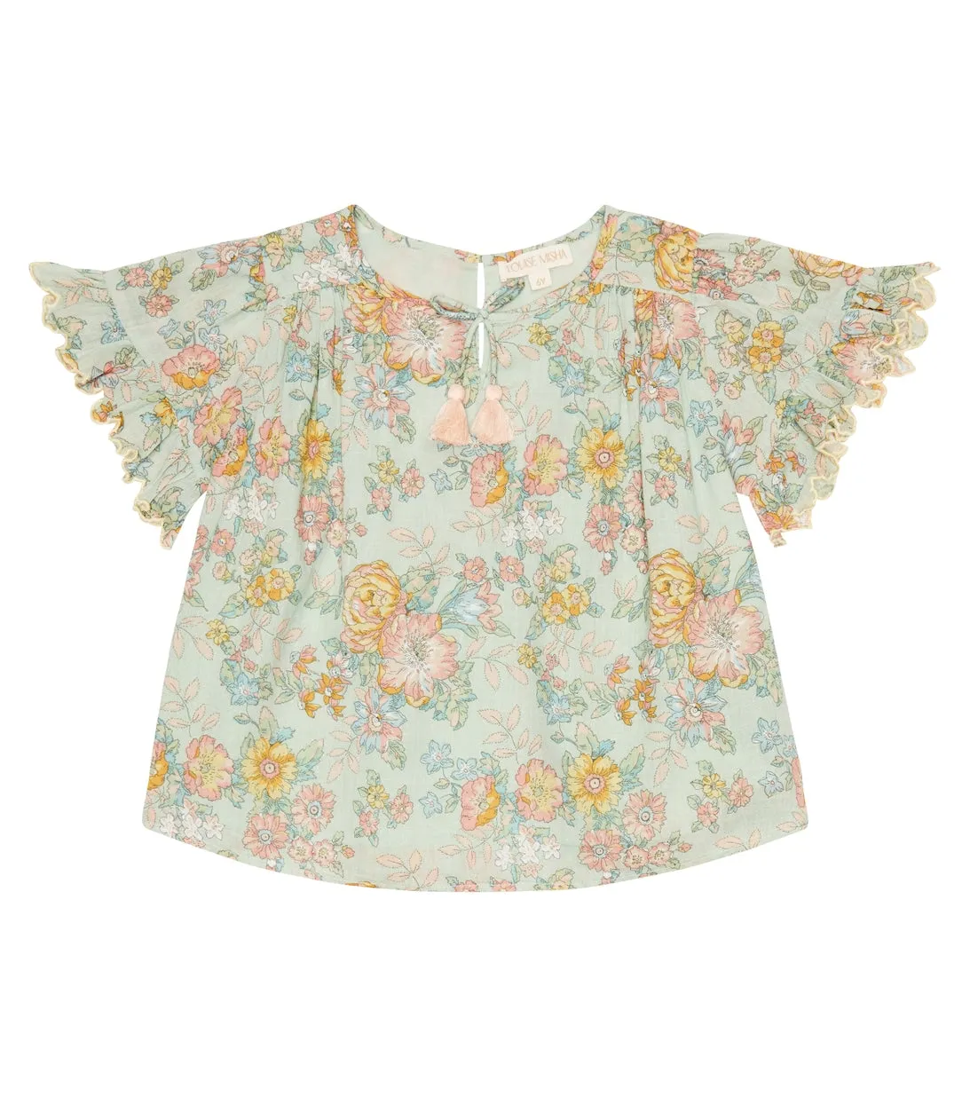 Feliza cotton blouse with Louise Misha floral print, multicolor