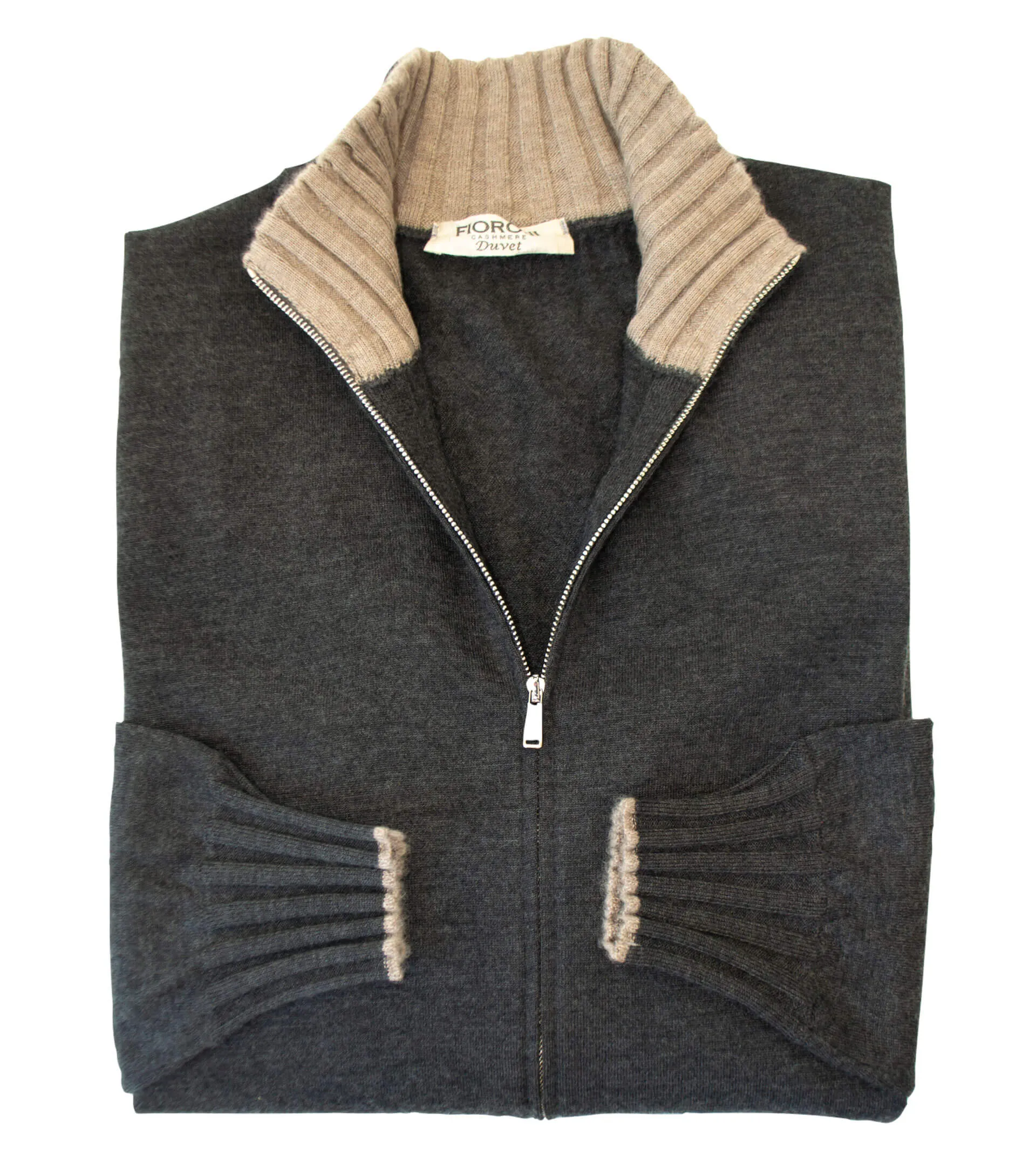 FIORONI Cashmere Full Zip Cardigan