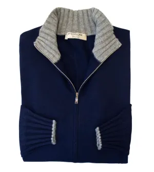 FIORONI Cashmere Full Zip Cardigan