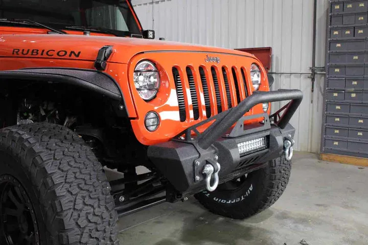 Fishbone Front Stubby Winch Bumper with Tube Guard for Jeep Wrangler JK