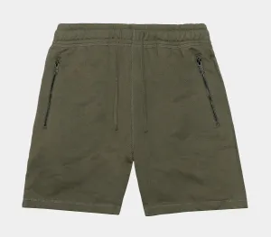 Fleece Mens Shorts (Olive Green)