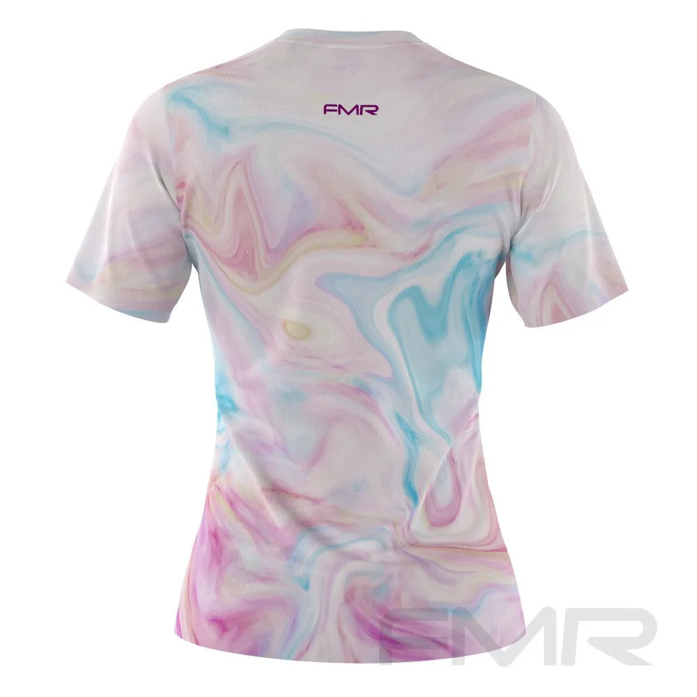 FMR Women's Marble Print Short Sleeve T-Shirt