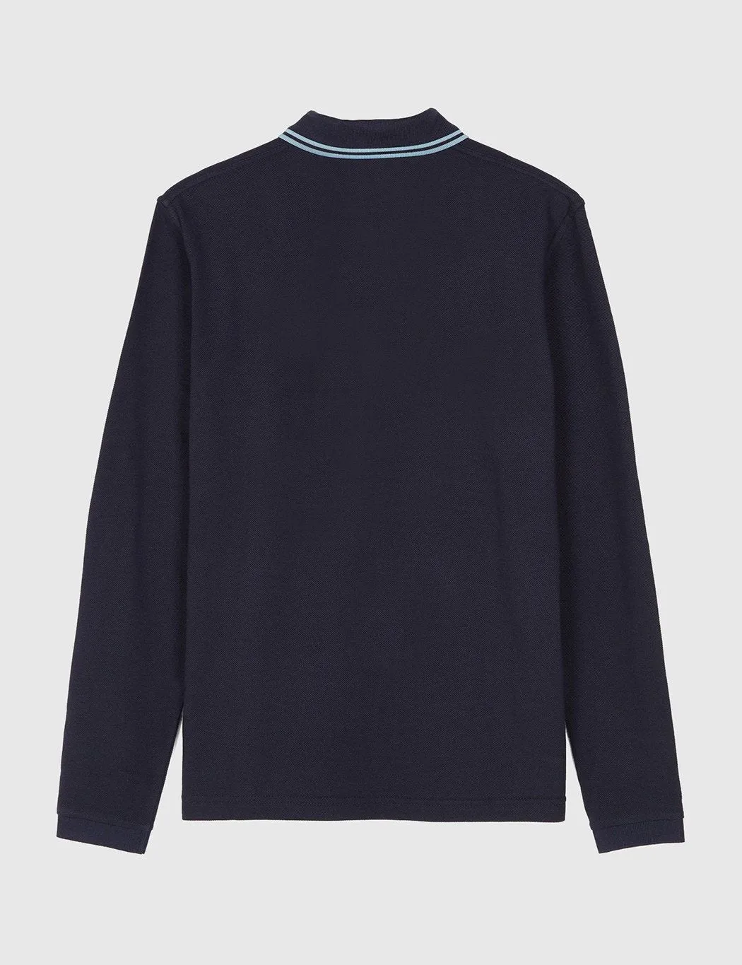 Fred Perry Twin Tipped Long Sleeve Polo Shirt - Navy Blue