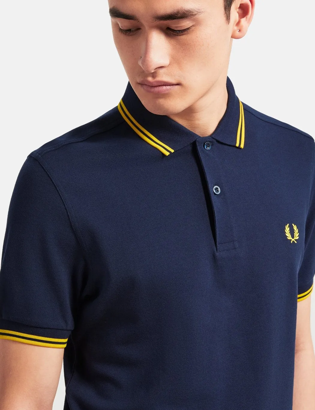 Fred Perry Twin Tipped Polo Shirt - Carbon Blue