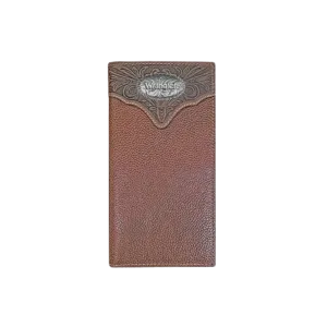 Gem Dandy Men's Wrangler Logo Brown Checkbook