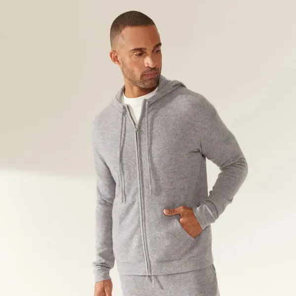 GOOD MAN BRAND Cashmere Zip Hood Grey