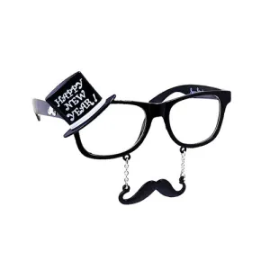 Happy New Year Glasses with Mustache | Sun-Staches