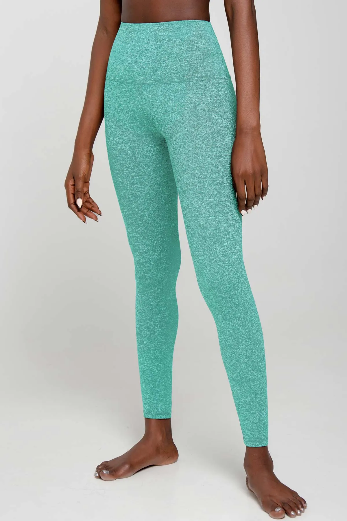 Heather Mint Lucy Green UV 50  Performance Leggings Yoga Pants - Women