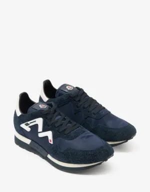 Herald Navy Blue Suede & Nylon Trainers