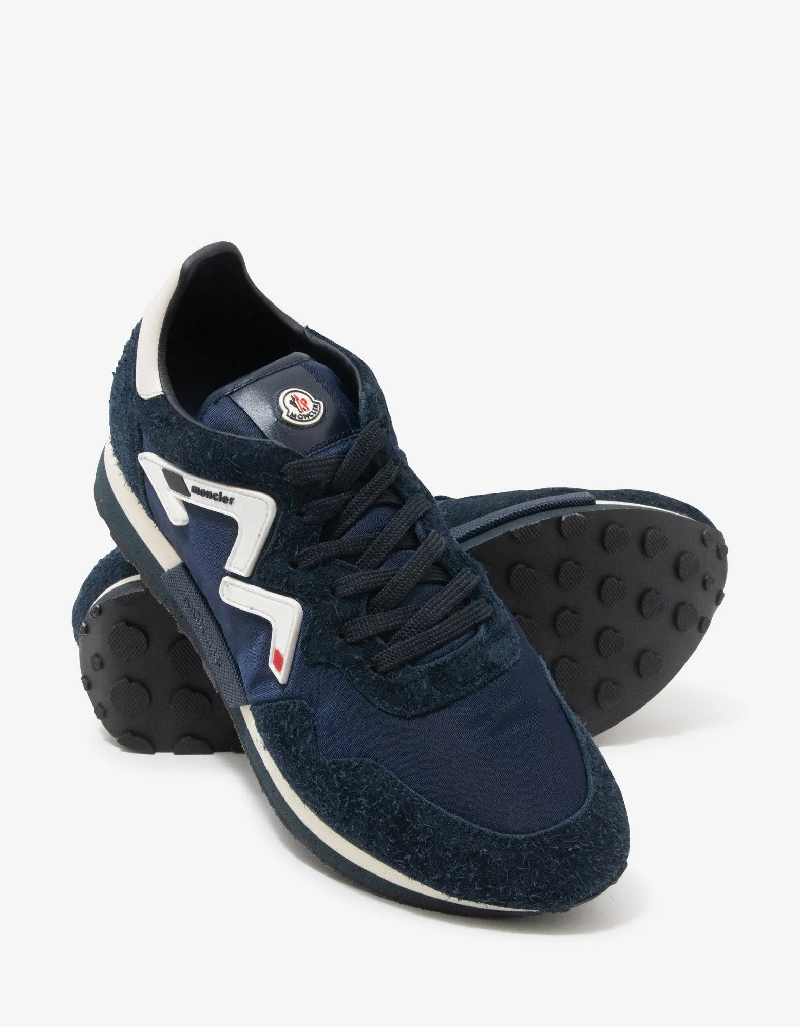 Herald Navy Blue Suede & Nylon Trainers